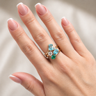 stacked vibrant gemstone rings